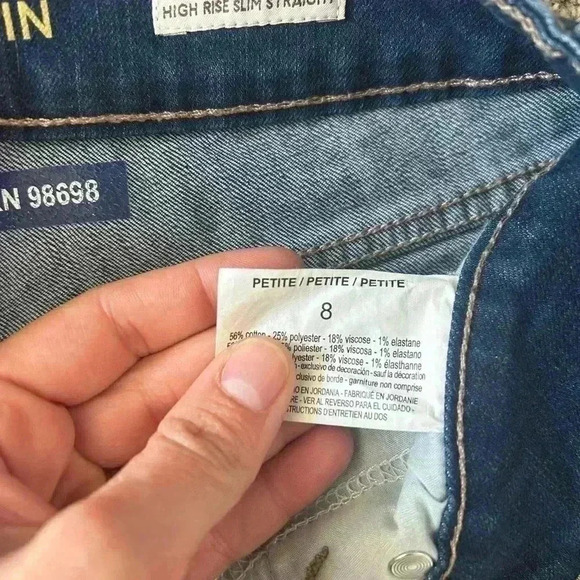Anne Klein high rise slim straight size 8 petite - Picture 4 of 4